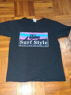 Surf style Madeira beach florida boys xs (4/5) t-shirt